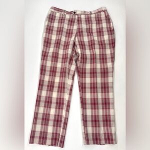 Kent & Park Tartan Plaid Pants Mens 36x28 Golf Preppy Academia Lightweight 150's